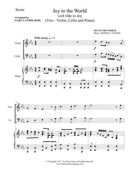 JOY TO THE WORLD With ODE TO JOY (Trio - Flute, Violin With Piano & Score/Part)